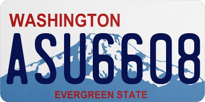WA license plate ASU6608