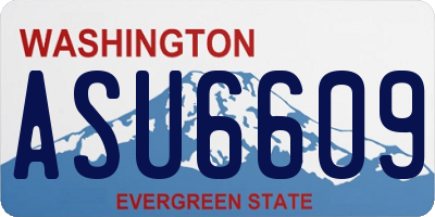 WA license plate ASU6609