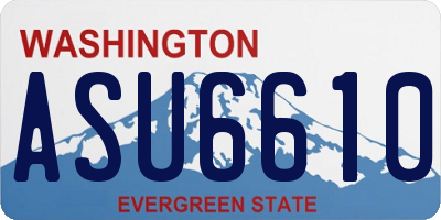 WA license plate ASU6610