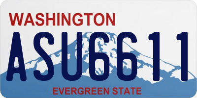 WA license plate ASU6611