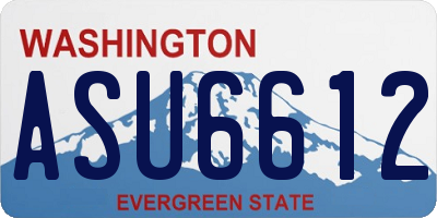 WA license plate ASU6612