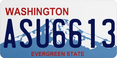 WA license plate ASU6613