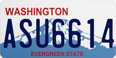 WA license plate ASU6614