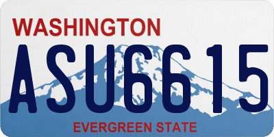 WA license plate ASU6615
