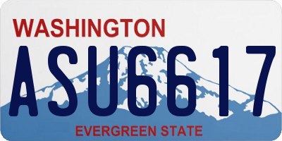WA license plate ASU6617