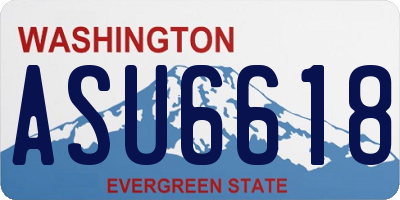 WA license plate ASU6618