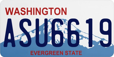 WA license plate ASU6619