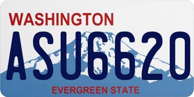 WA license plate ASU6620