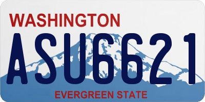 WA license plate ASU6621