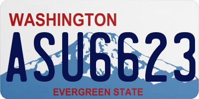 WA license plate ASU6623