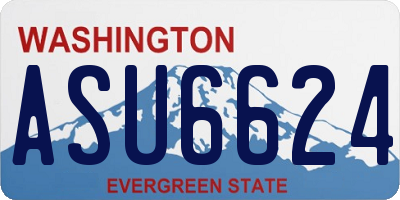 WA license plate ASU6624