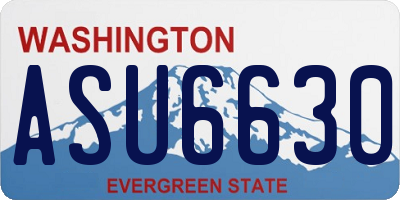 WA license plate ASU6630