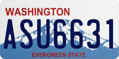 WA license plate ASU6631