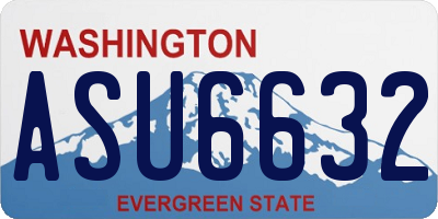 WA license plate ASU6632