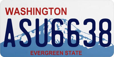 WA license plate ASU6638