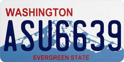 WA license plate ASU6639