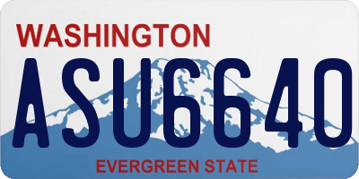 WA license plate ASU6640
