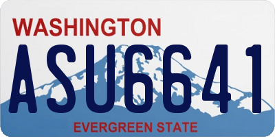 WA license plate ASU6641