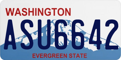 WA license plate ASU6642
