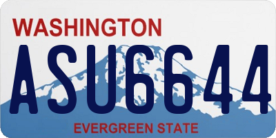 WA license plate ASU6644