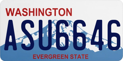 WA license plate ASU6646