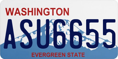 WA license plate ASU6655