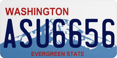 WA license plate ASU6656