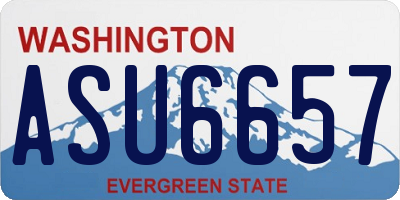 WA license plate ASU6657