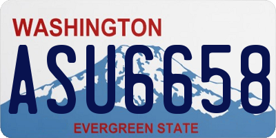 WA license plate ASU6658