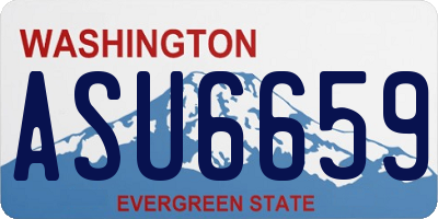 WA license plate ASU6659