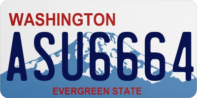 WA license plate ASU6664
