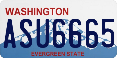 WA license plate ASU6665