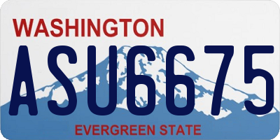 WA license plate ASU6675