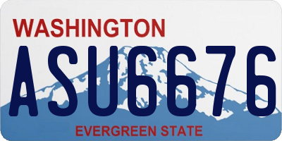 WA license plate ASU6676