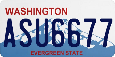 WA license plate ASU6677