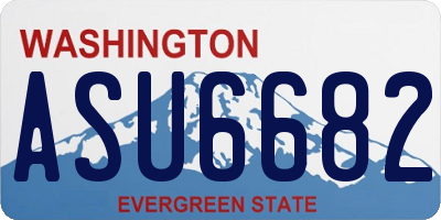 WA license plate ASU6682