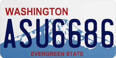 WA license plate ASU6686