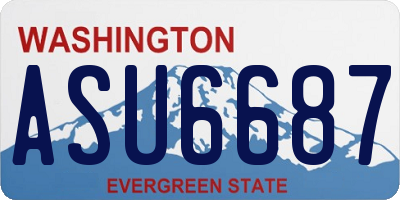 WA license plate ASU6687