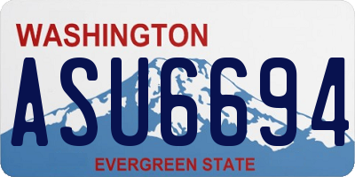 WA license plate ASU6694