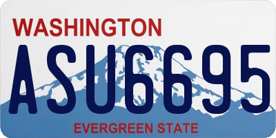 WA license plate ASU6695