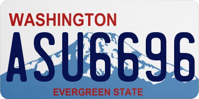 WA license plate ASU6696