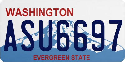 WA license plate ASU6697