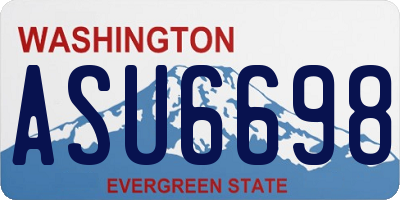 WA license plate ASU6698