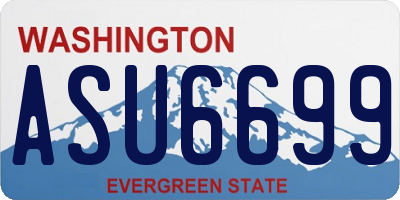 WA license plate ASU6699