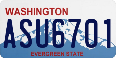 WA license plate ASU6701