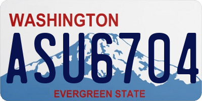 WA license plate ASU6704
