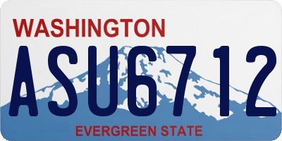 WA license plate ASU6712