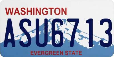 WA license plate ASU6713