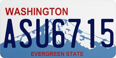 WA license plate ASU6715