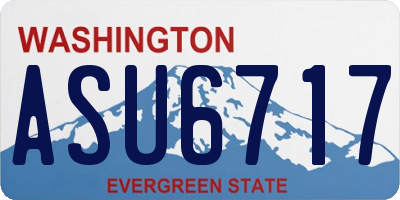 WA license plate ASU6717
